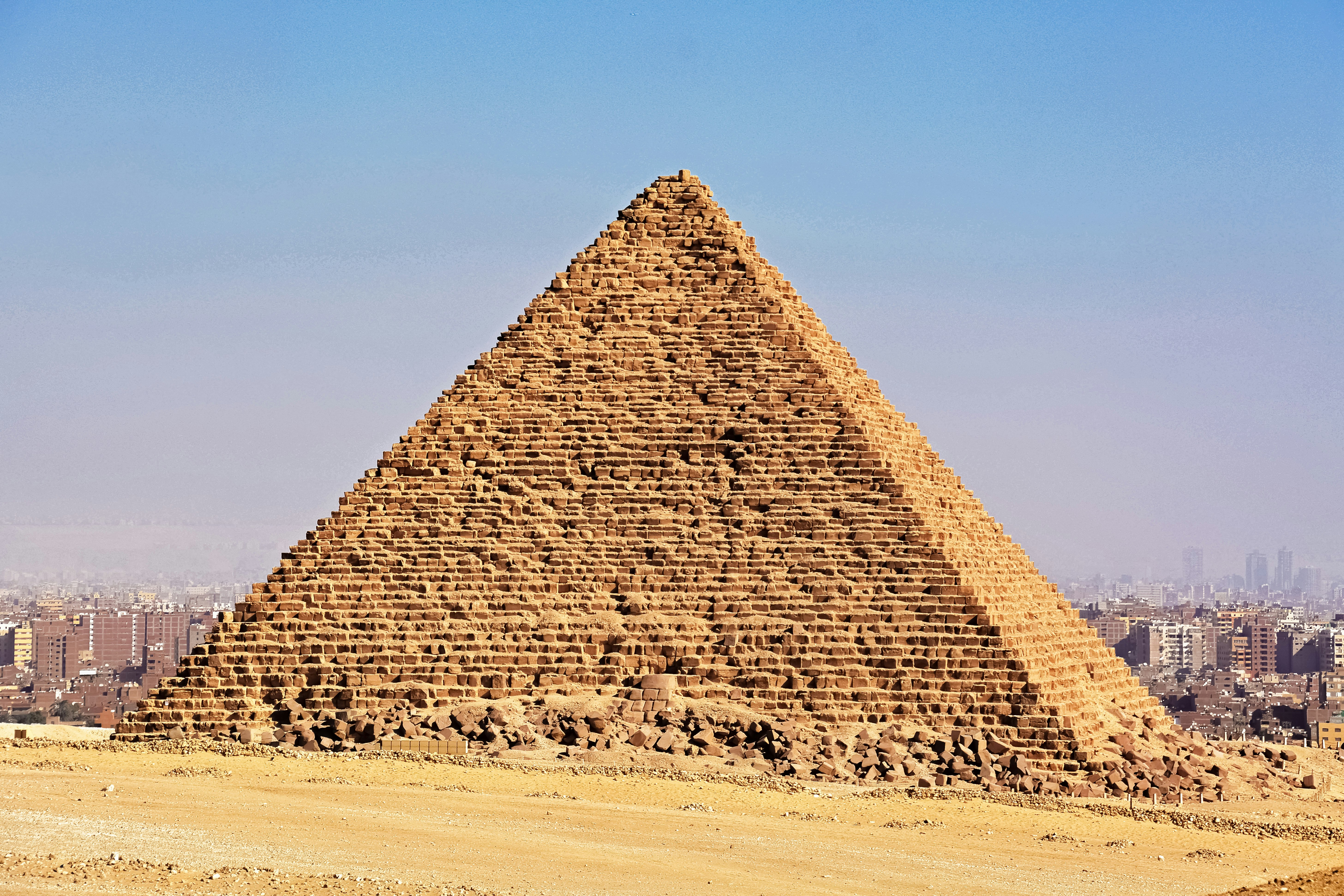 pyramid on desert during daytime